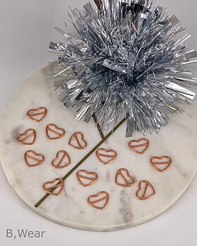 Hjärtformade sleifar 18 mm - Roséguld