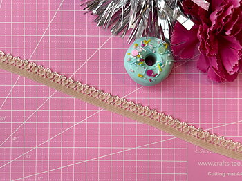 Decorative elastic 12 mm - Beige