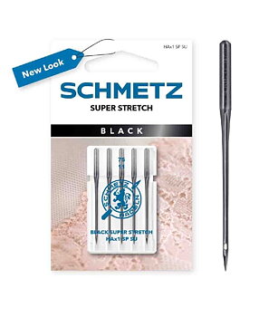 Svart Super Stretch 75/11 Symaskinsnålar