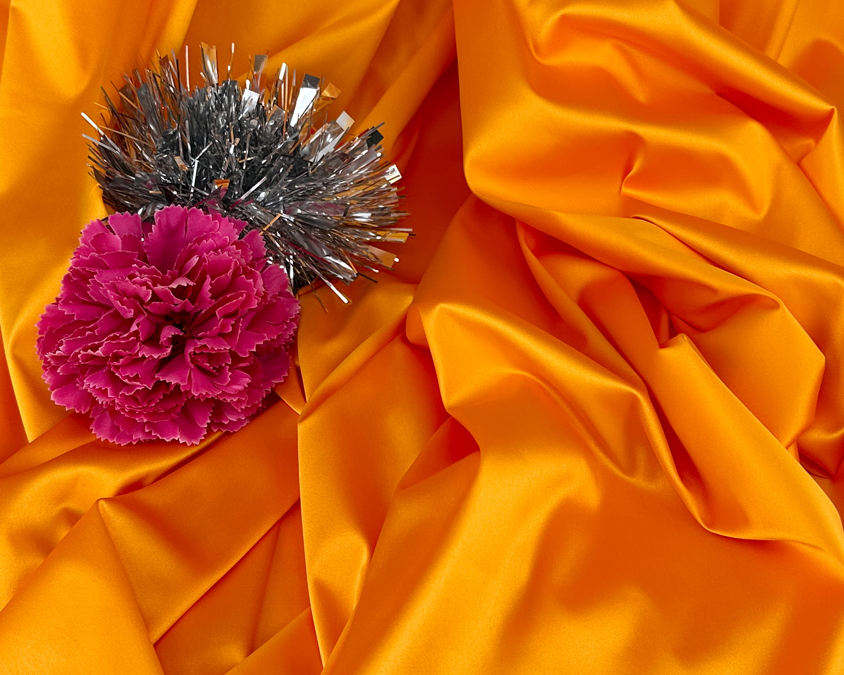 Stretch Satin - Orange
