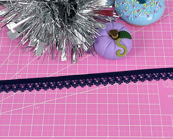 Decorative elastic 12 mm - Navy Blue