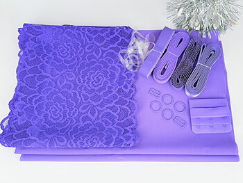 Bra kit with lace - Purple with dark purple