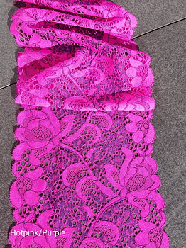 Hotpinkpurple stretch lace