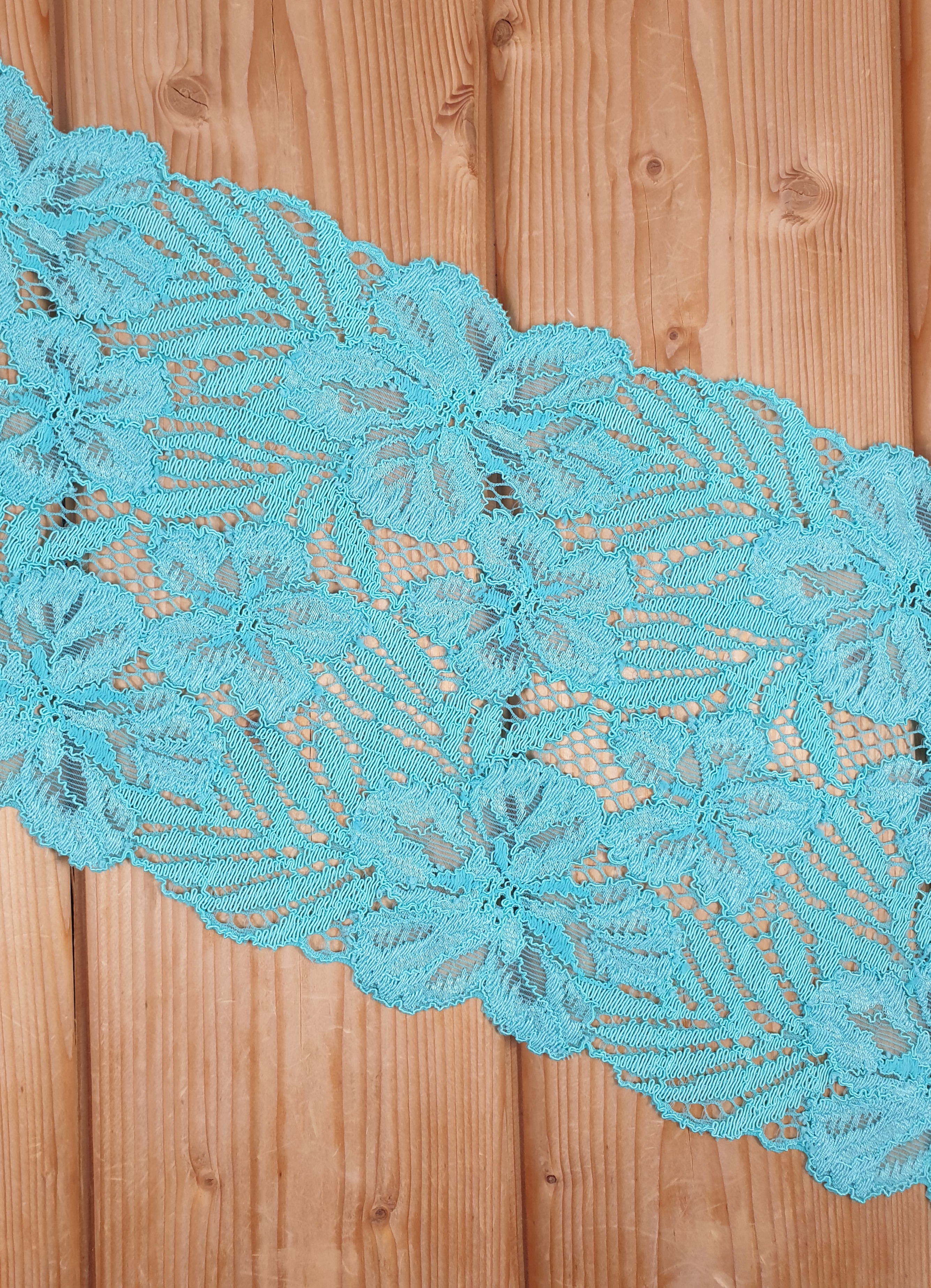 Beautiful Turquoise stretch lace  - 3