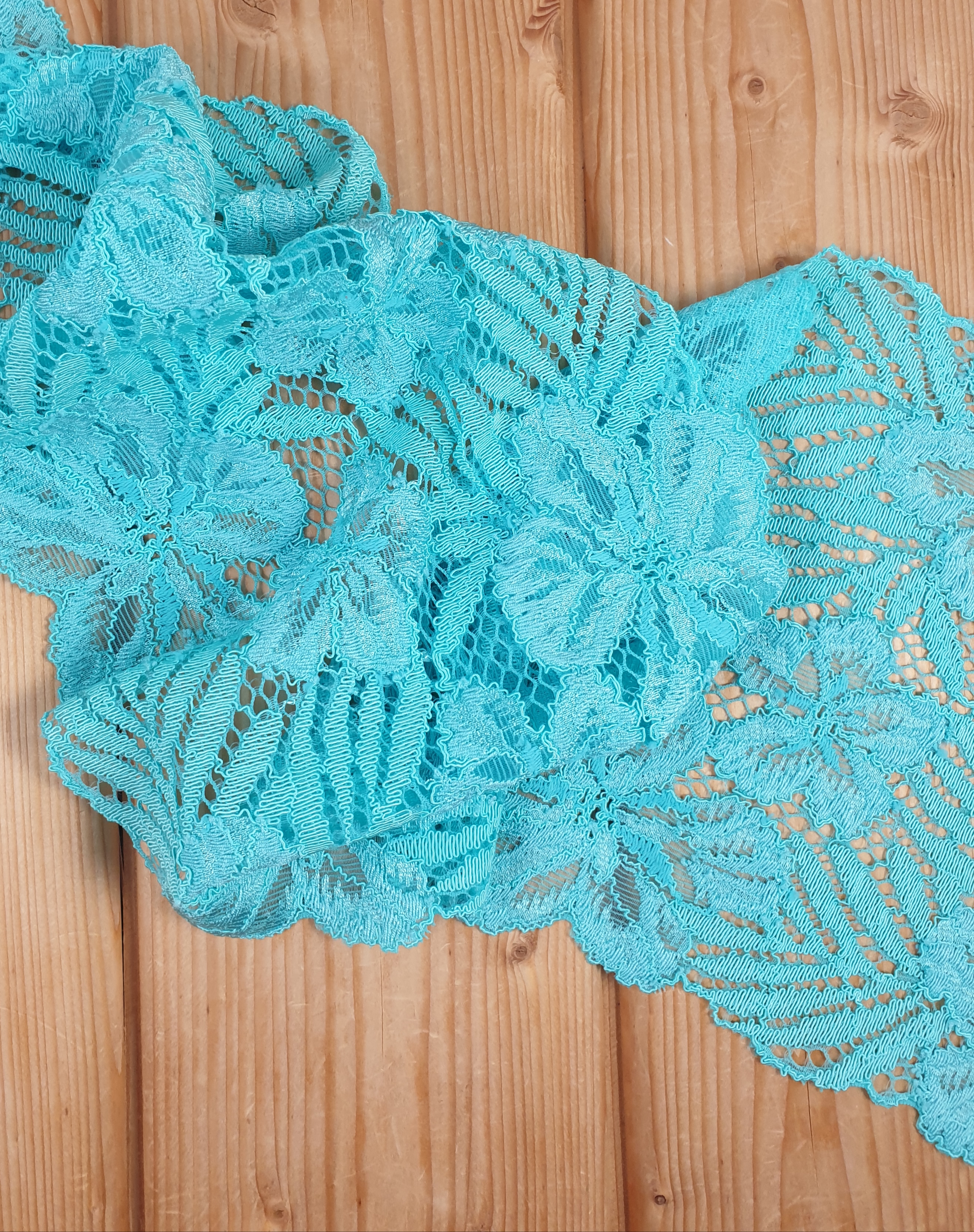 Beautiful Turquoise stretch lace  - 2
