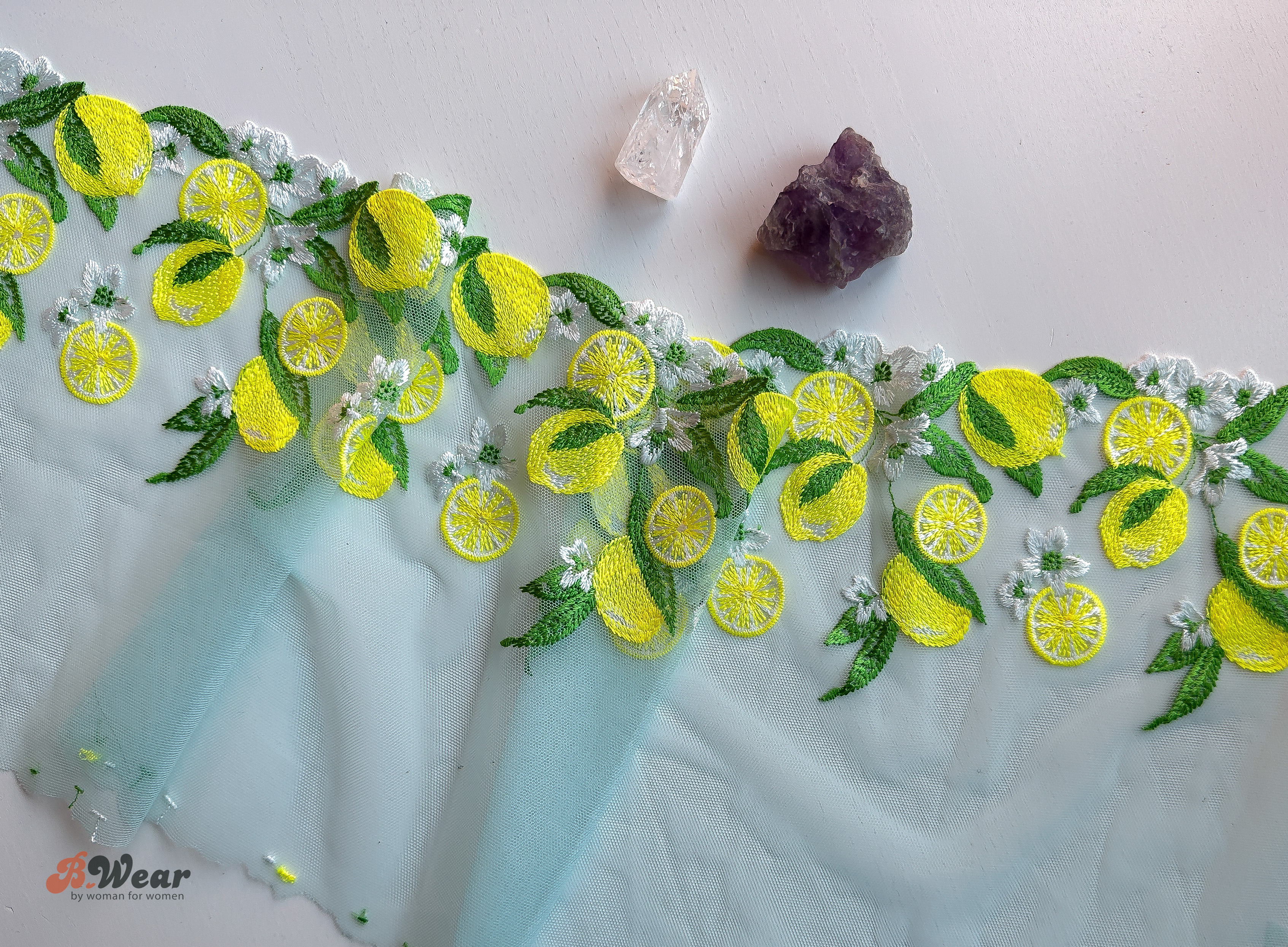 Stum tyll spets med Citroner! - 21 cm 