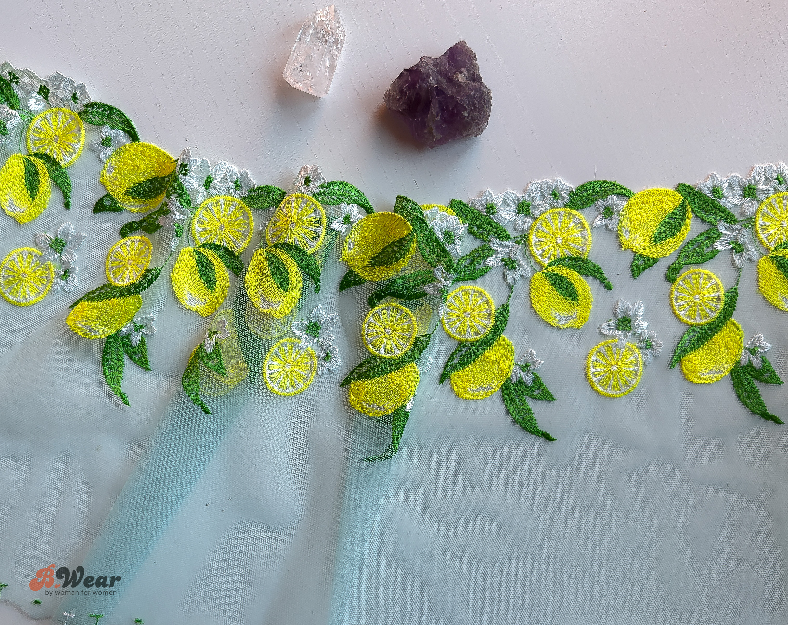 Stum tyll spets med Citroner! - 21 cm  - 2