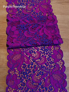 Purple & Navybluestretch lace