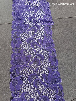 Purplewhitesilver lovely stretch lace