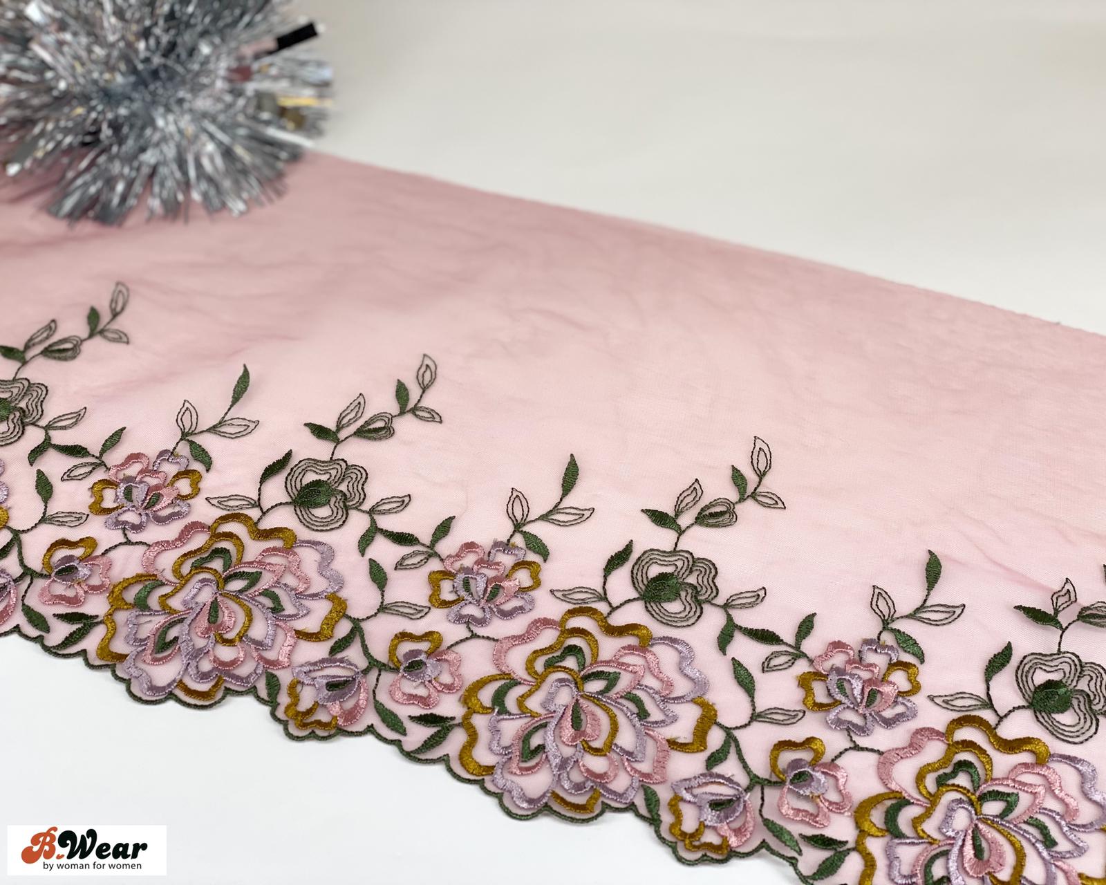 Pinkpurple beautiful Tulle lace - Left