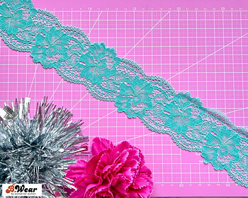 Mintgreen soft stretch lace