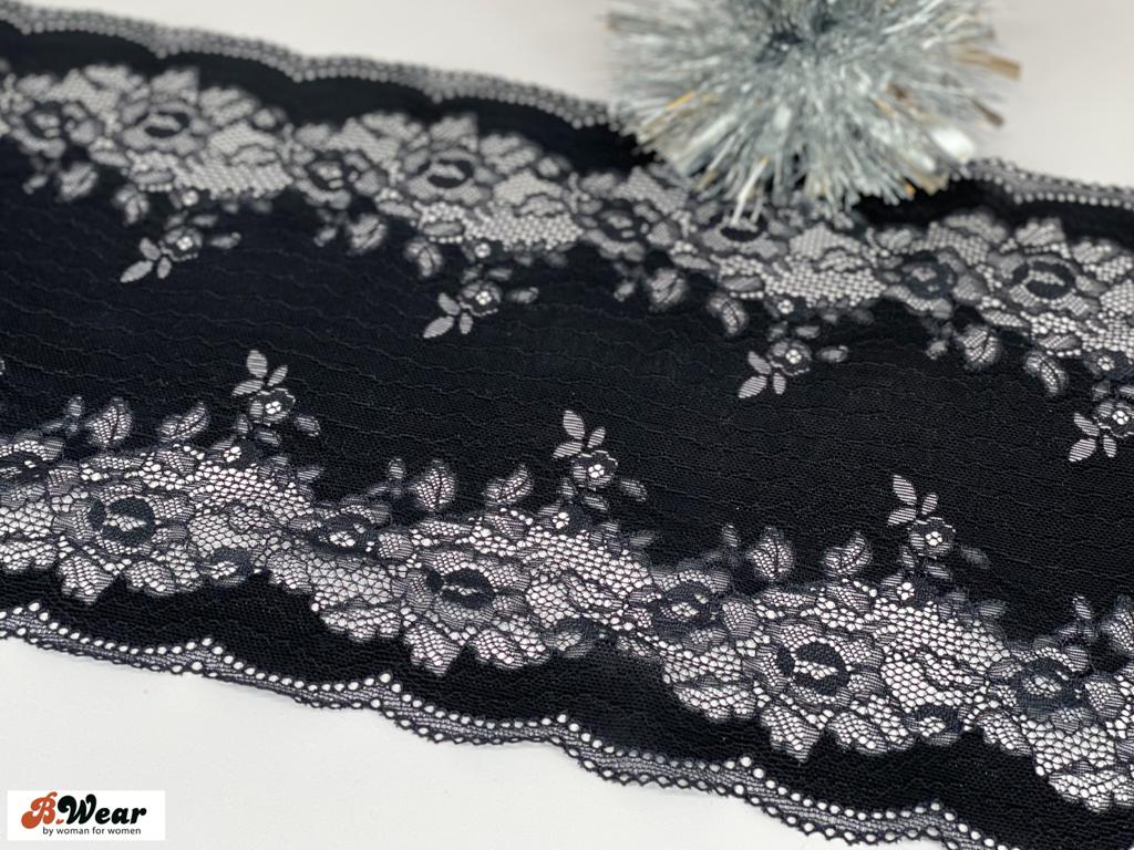 Black stretch lace with a lovely pattern