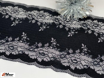 Black stretch lace with a lovely pattern