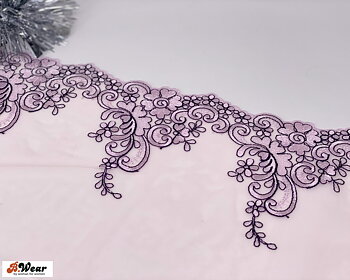 Champange with silverpink flowers - non-stretch