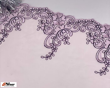 Champange with silverpink flowers - non-stretch