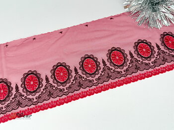 Beautiful burgundy non stretch lace 15 cm