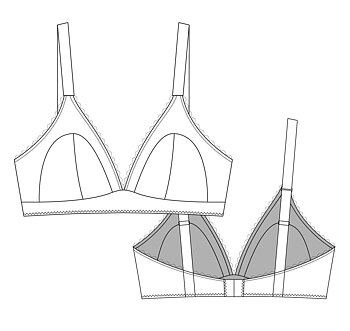 Willow Soft Bra Cup 30-40 Larger cup  - PDF pattern