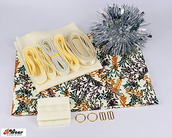 Colourful forest in Ivory - Bra kit without lace 