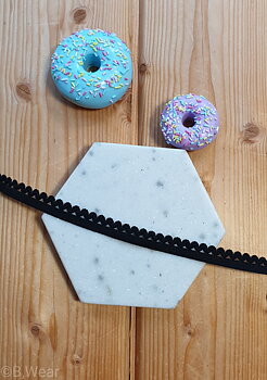 Black Decor elastic - 12 mm