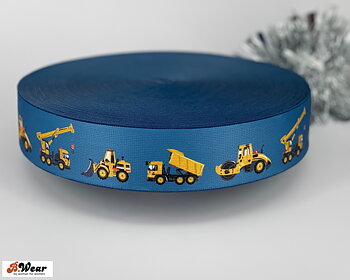 40 mm wide in Blue with tractors