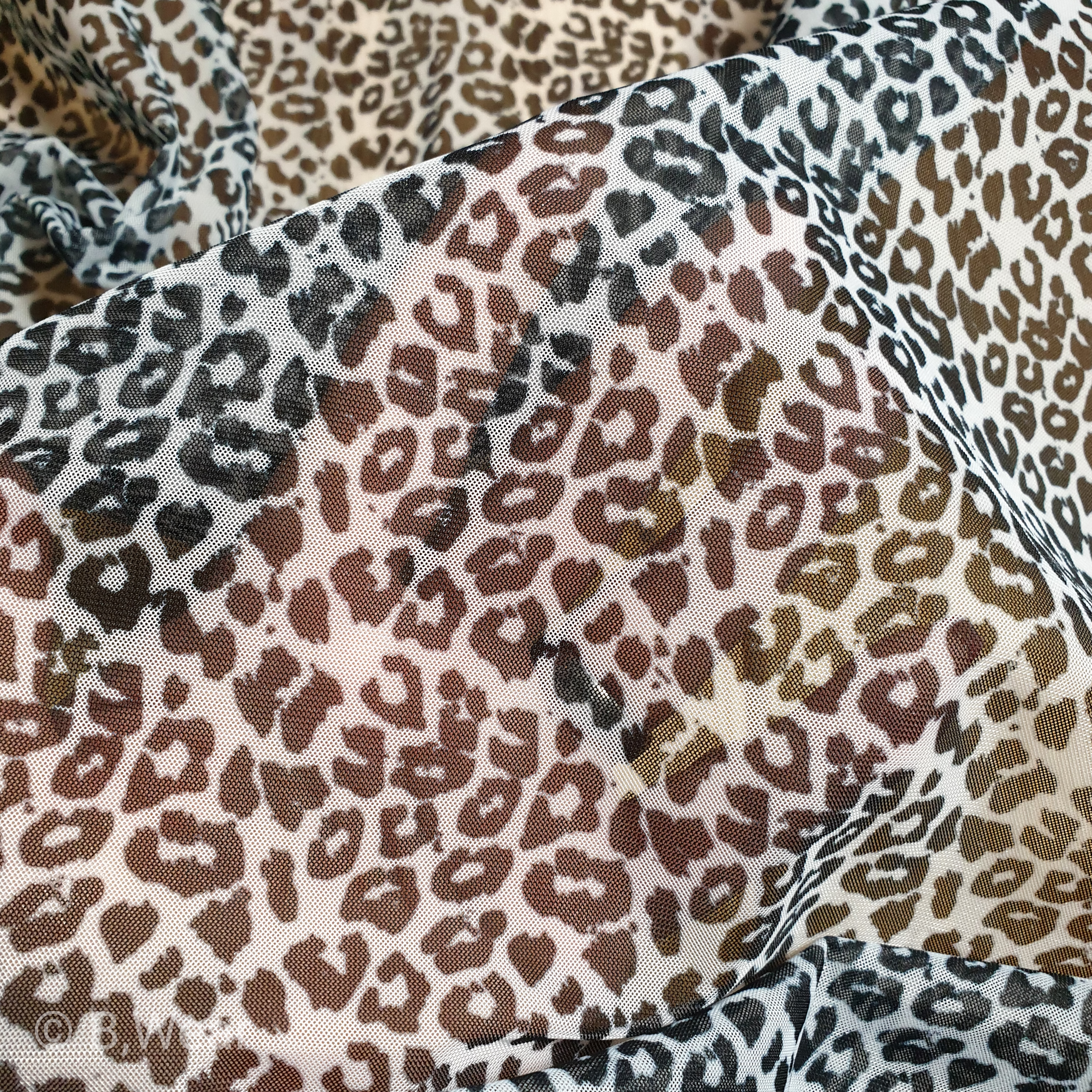 Mönstrad tyll - Leopard - 4