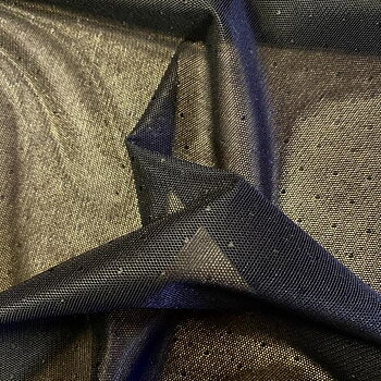Mjuk Lycra mesh tyll med prickar - Svart