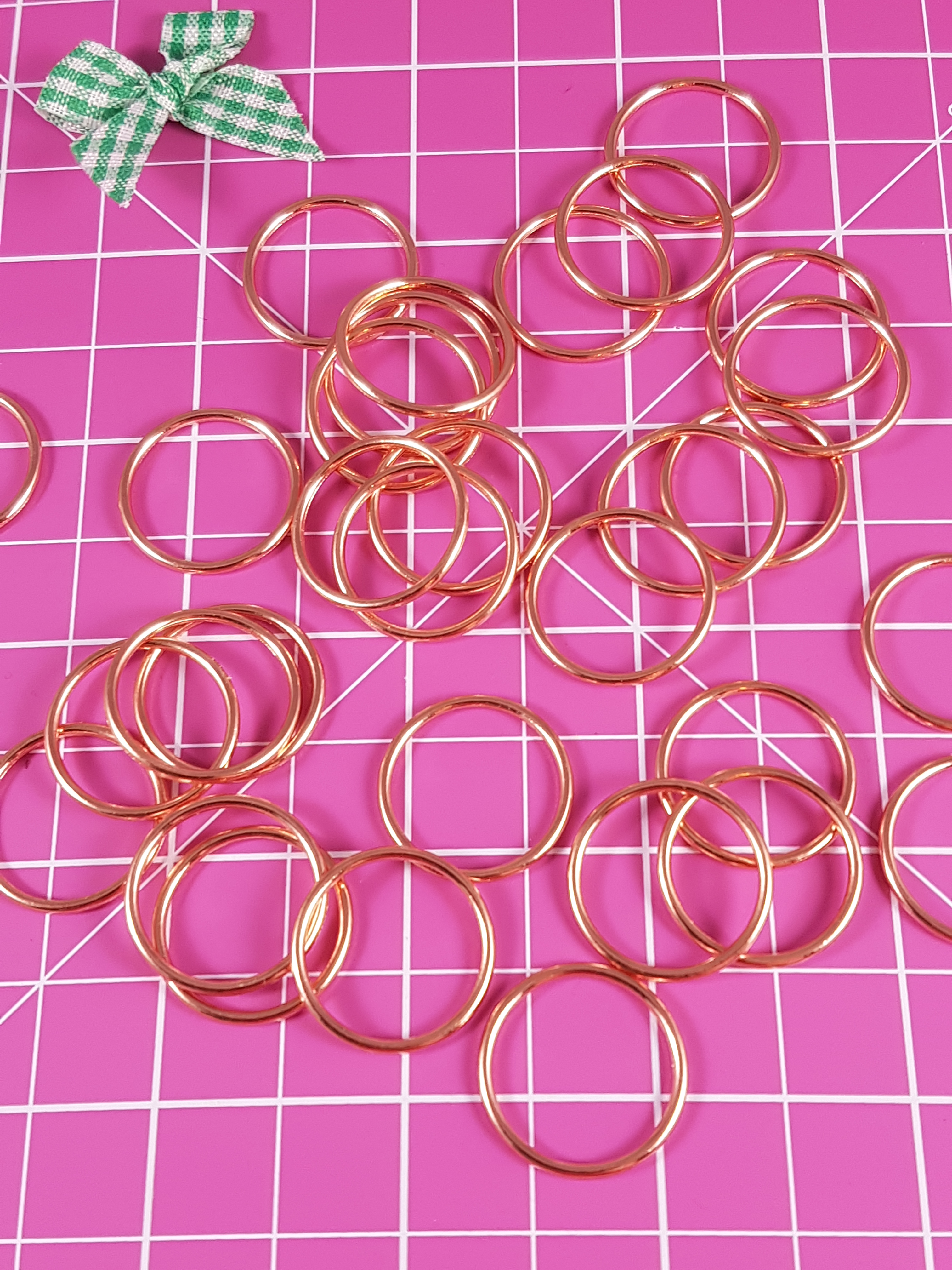 Ringar 18 mm - guld & silver