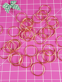 Rings 18 mm - gold & silver
