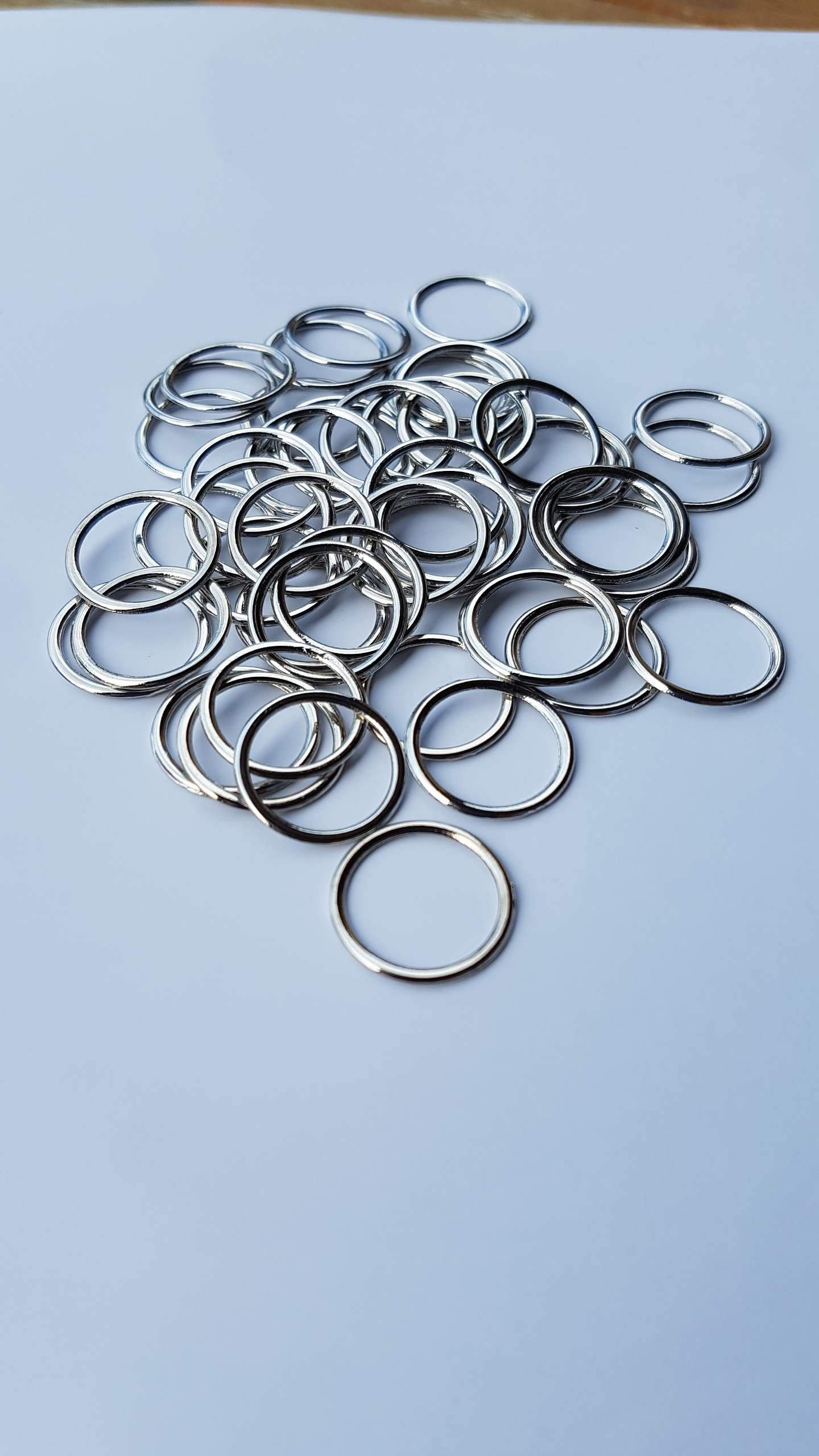 Ringar 18 mm - guld & silver - 2