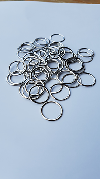 Rings 18 mm - gold & silver