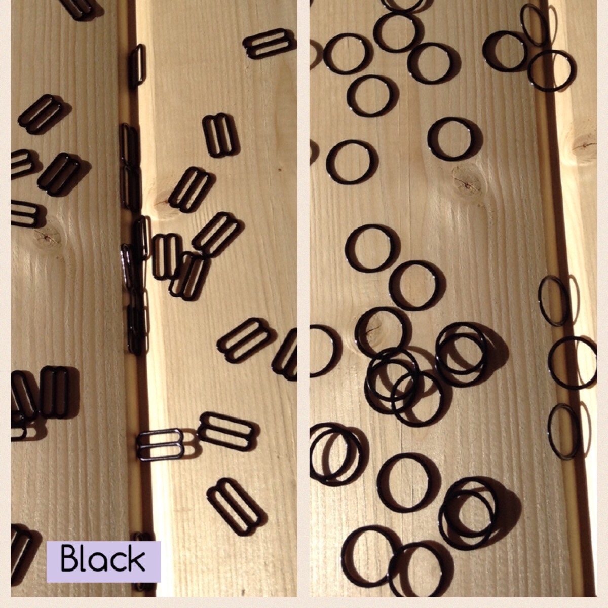 Set ring & sleif  18 mm - Svart