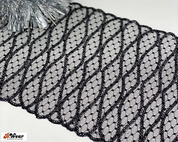 Cool Black non-stretch lace