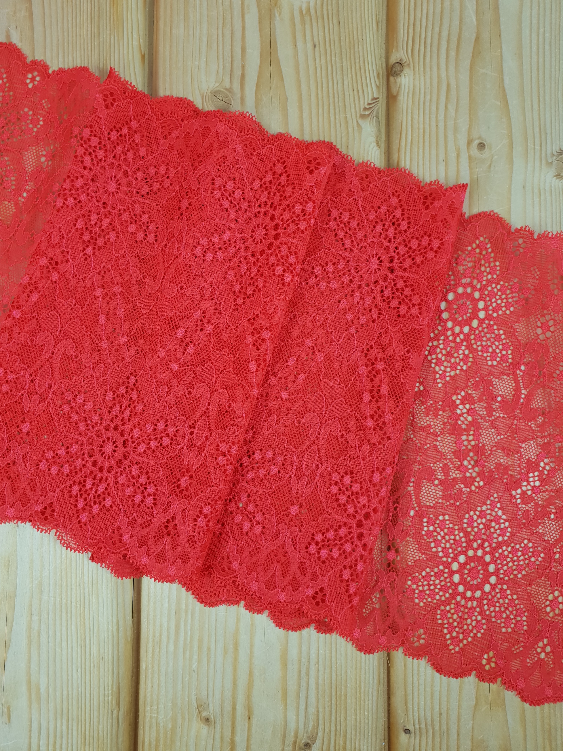 Red stretch lace