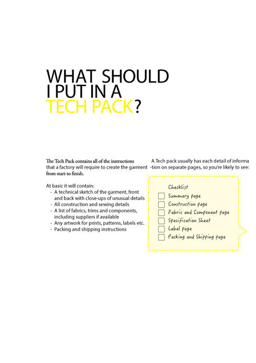 How to write a bra and breif tech pack by Laurie van Jonsson - 2