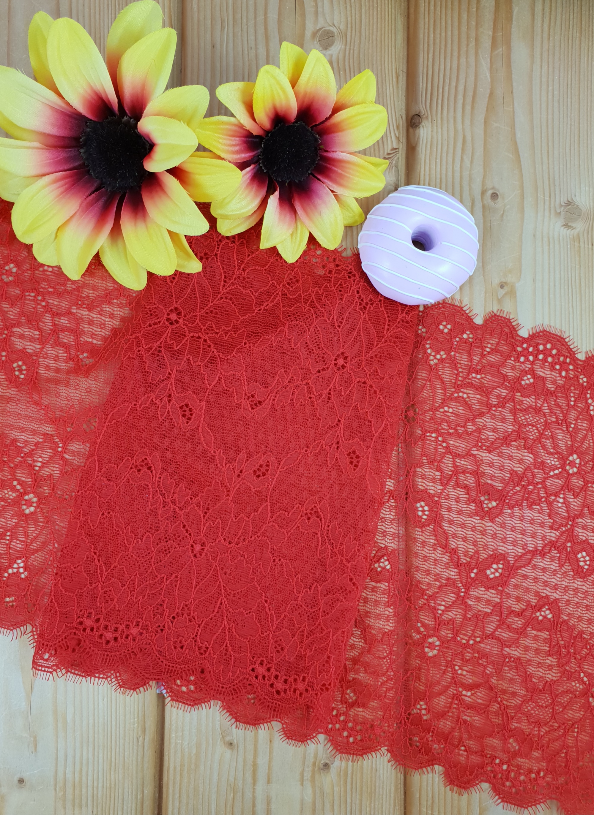 Lovely Red stretch lace