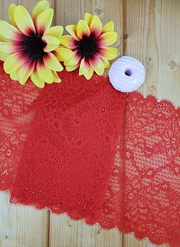 Lovely Red stretch lace