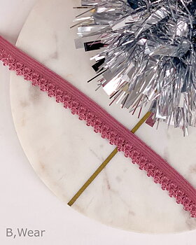 Decorative elastic 12 mm - Old Pink