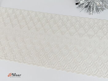 Beautiful  non stretch lace in Champagne - 18 cm