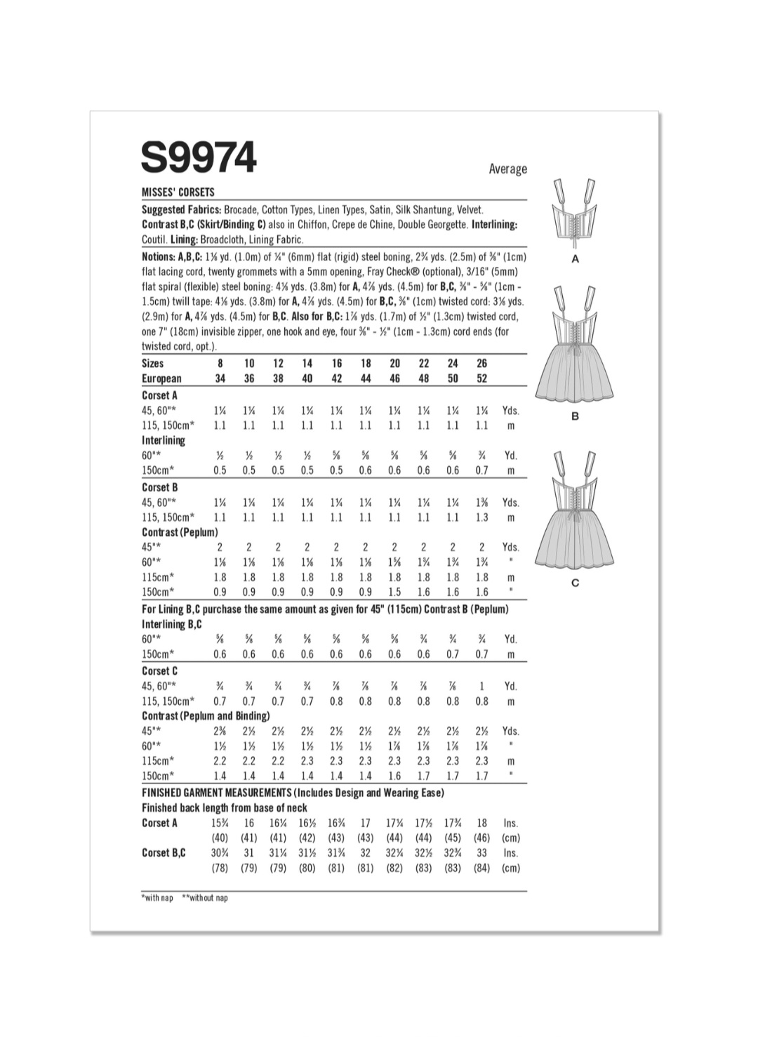 Madalynne x Simplicity S9974 Corset pattern - 2