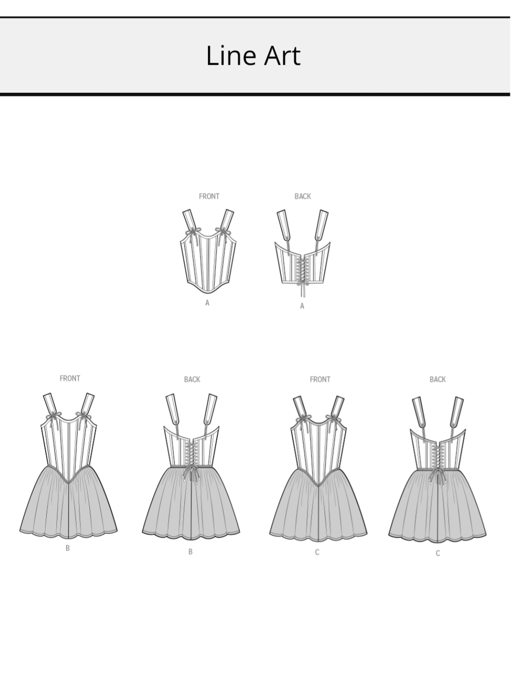Madalynne x Simplicity S9974 Corset pattern - 7