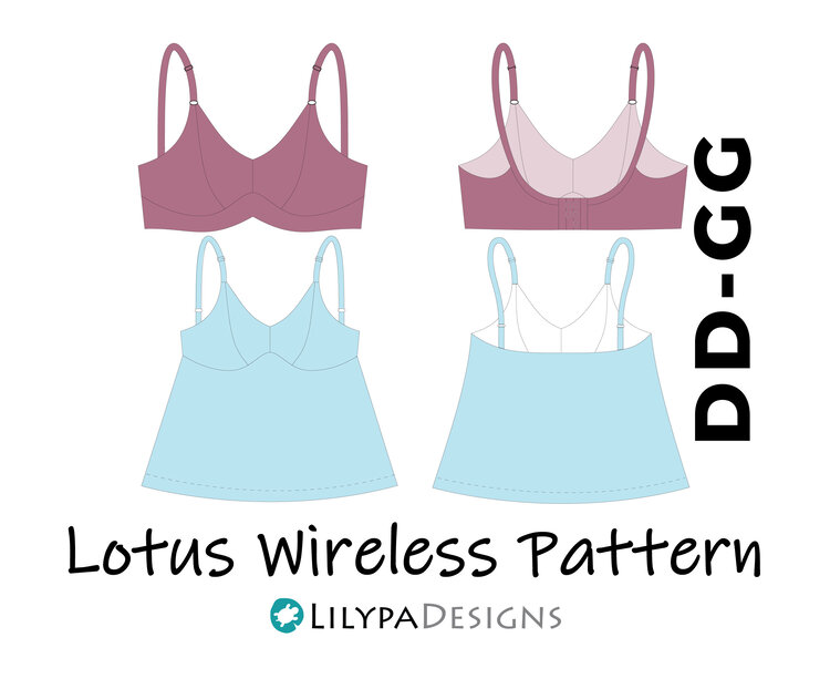 Lotus Wireless Bra & Cami Pattern - B,Wear