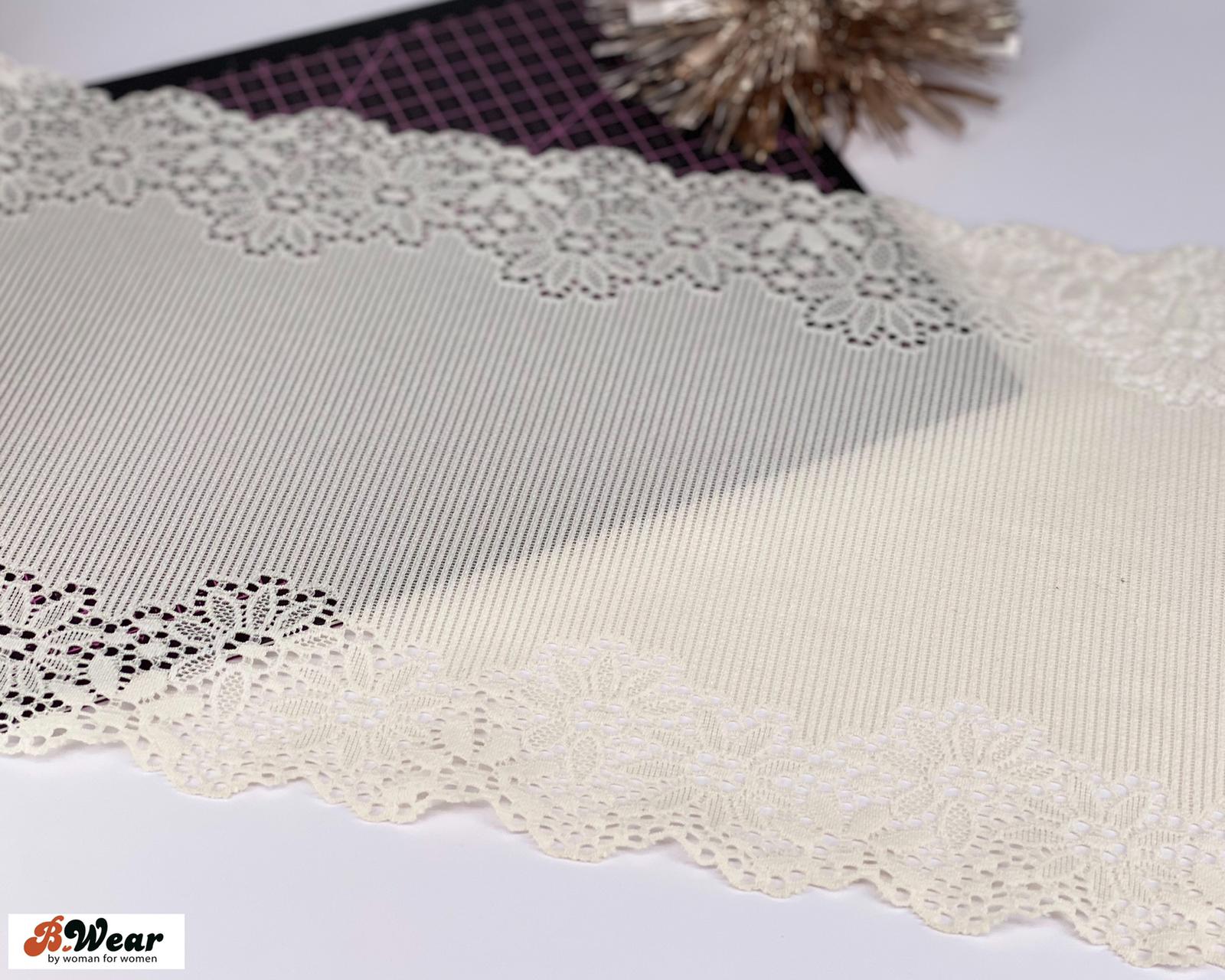 Beautiful & soft Rib Stretch lace in Ivory - 2