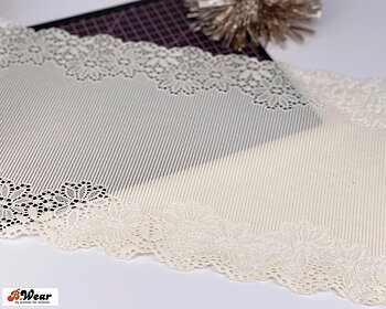 Beautiful & soft Rib Stretch lace in Ivory
