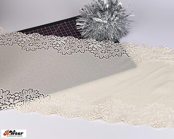 Beautiful & soft Rib Stretch lace in Ivory