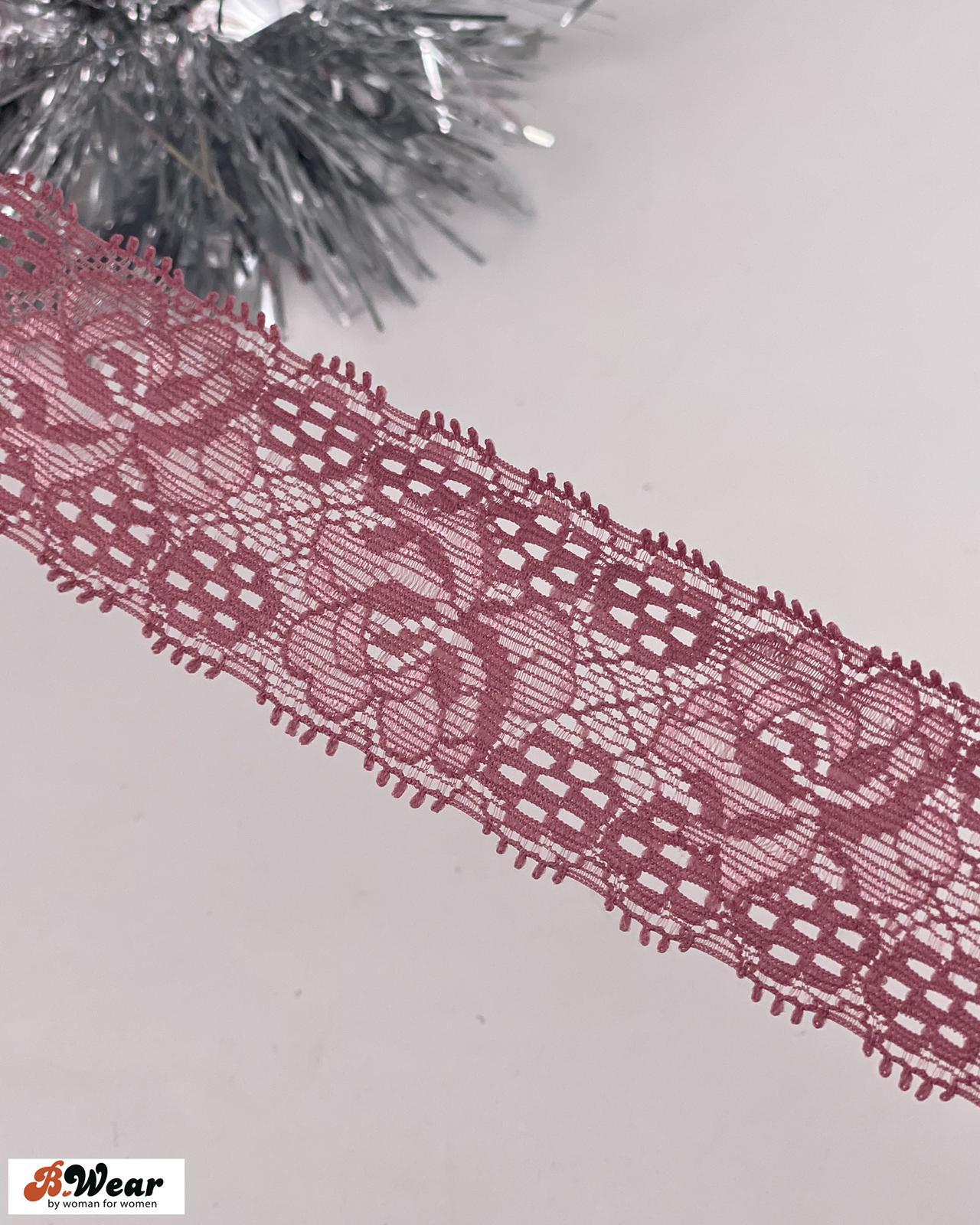 Stretch lace in Old Pink