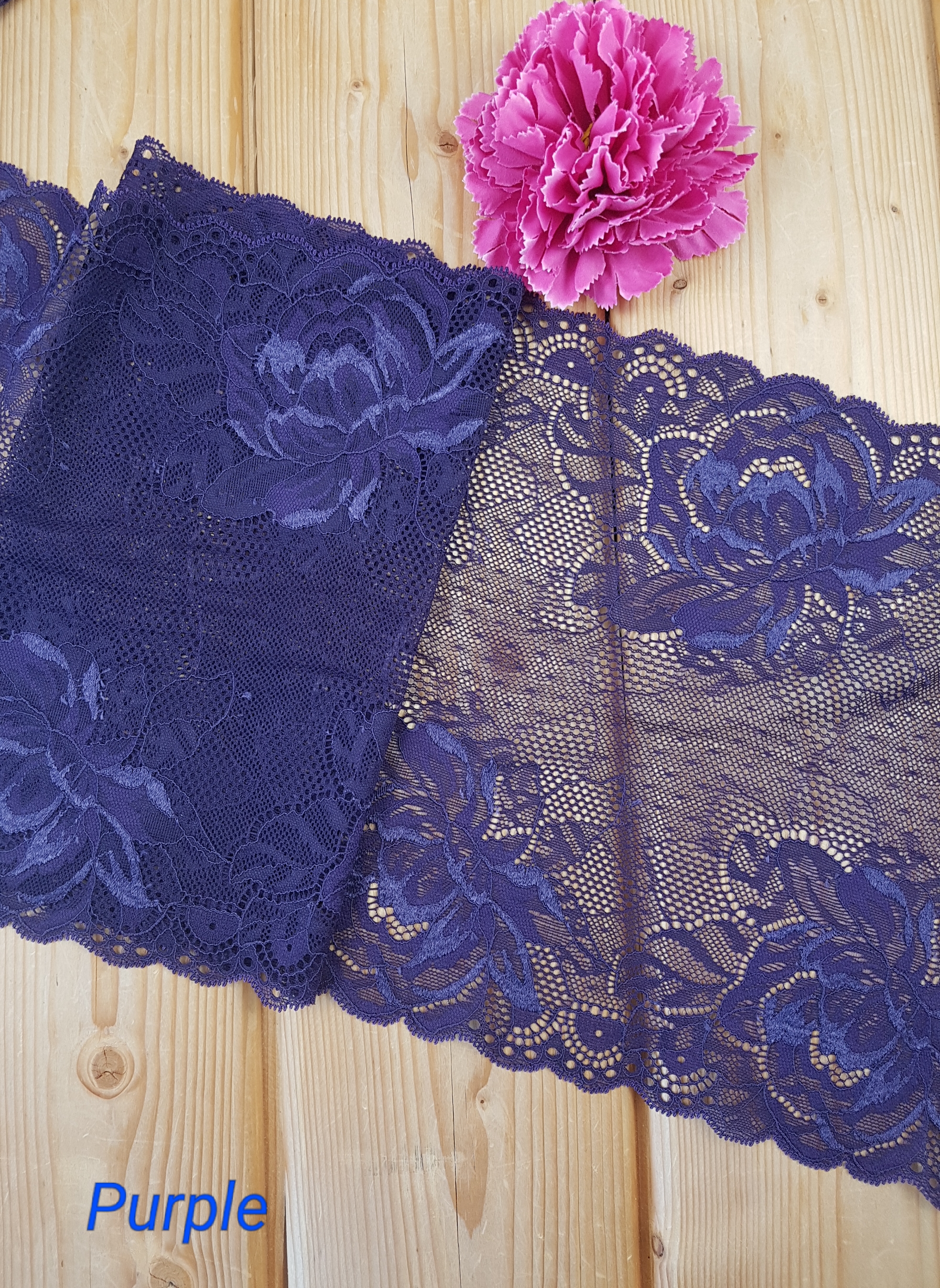 Darkpurple  beautiful stretch lace