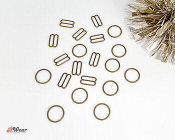 Set ring & slider 15 mm - Bronze