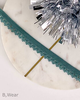 Decorative elastic 12 mm - Dusty Green