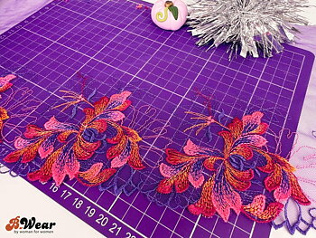 Non-stretch lace in beautiful colors - 20 cm