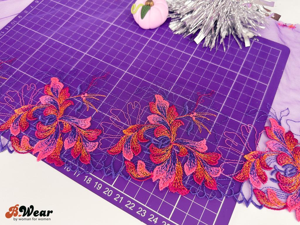 Non-stretch lace in beautiful colors - 20 cm - 4
